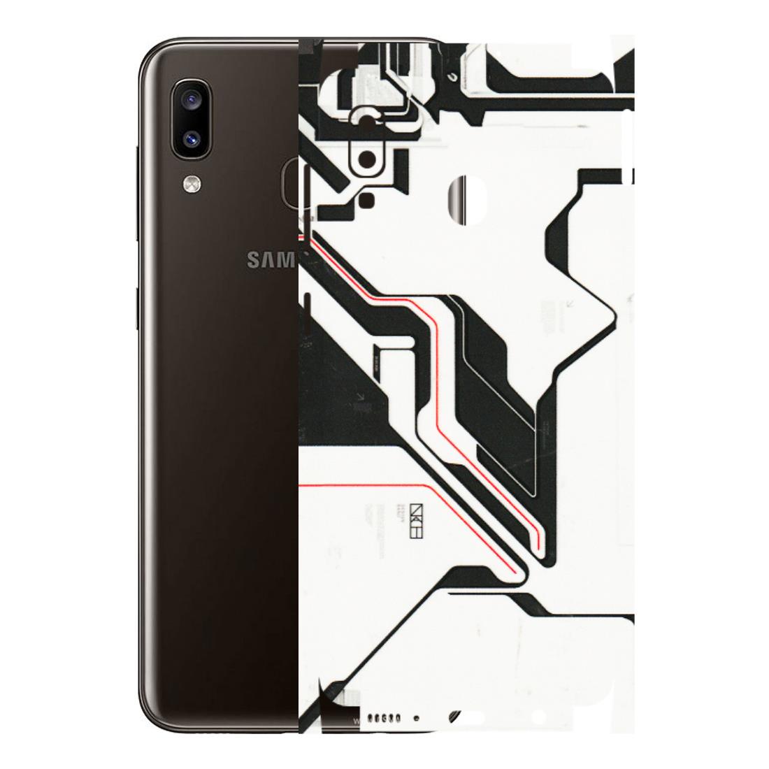 Samsung A/S Series Phone Skins (All Models) - White Techy Logo - 3D Embossed Finish (L-312) Samsung Galaxy A20