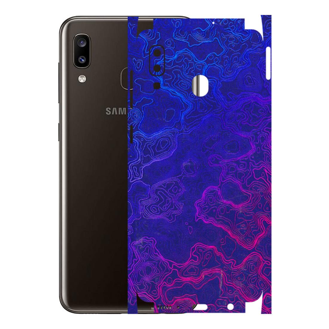 Samsung A/S Series Phone Skins (All Models) - Purple Ripples Swirl - 3D Embossed Finish (L-314) Samsung Galaxy A20