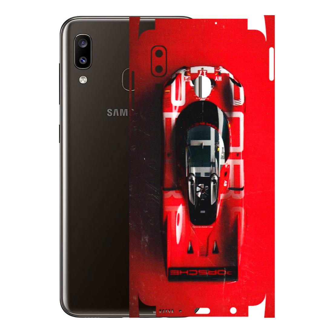 Samsung A/S Series Phone Skins (All Models) - Red Porsche Car Logo - 3D Embossed Finish (L-315) Samsung Galaxy A20