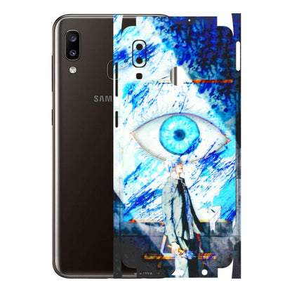 Samsung A/S Series Phone Skins (All Models) - Anime Sea Blue Eye - 3D Embossed Finish (L-318) Samsung Galaxy A20