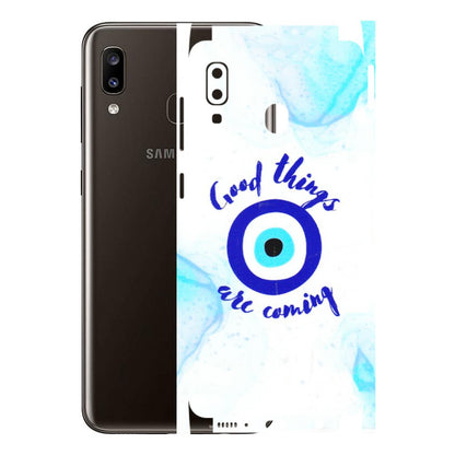 Samsung A/S Series Phone Skins (All Models) - Evil Eye Good Things Are Coming - 3D Embossed Finish (L-322) Samsung Galaxy A20