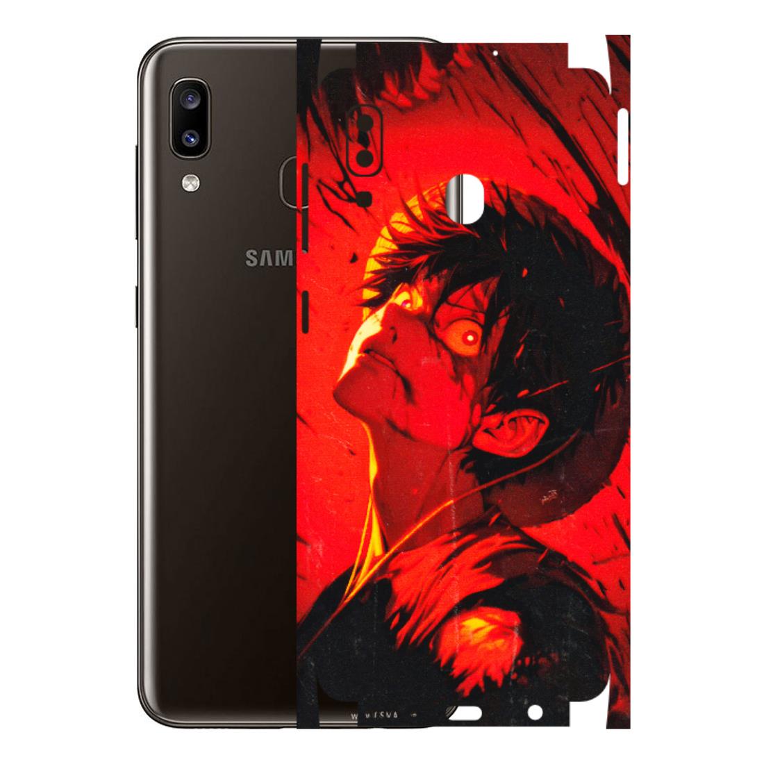 Samsung A/S Series Phone Skins (All Models) - D.Luffy Power Up One Piece Anime - 3D Embossed Finish (L-326) Samsung Galaxy A20