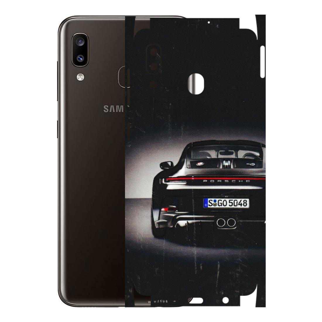 Samsung A/S Series Phone Skins (All Models) - New Black Porsche GT3 - 3D Embossed Finish (L-327) Samsung Galaxy A20