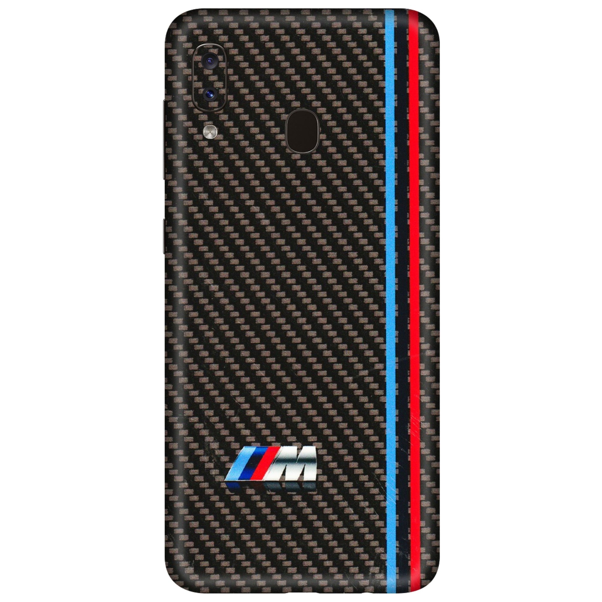 Samsung A/S Series Phone Skins (All Models) - BM Carbon Fiber Feels - 3D Embossed Finish (L-38) Samsung Galaxy A20