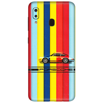 Samsung A/S Series Phone Skins (All Models) - Multicolour Porche - 3D Embossed Finish (L-39) Samsung Galaxy A20