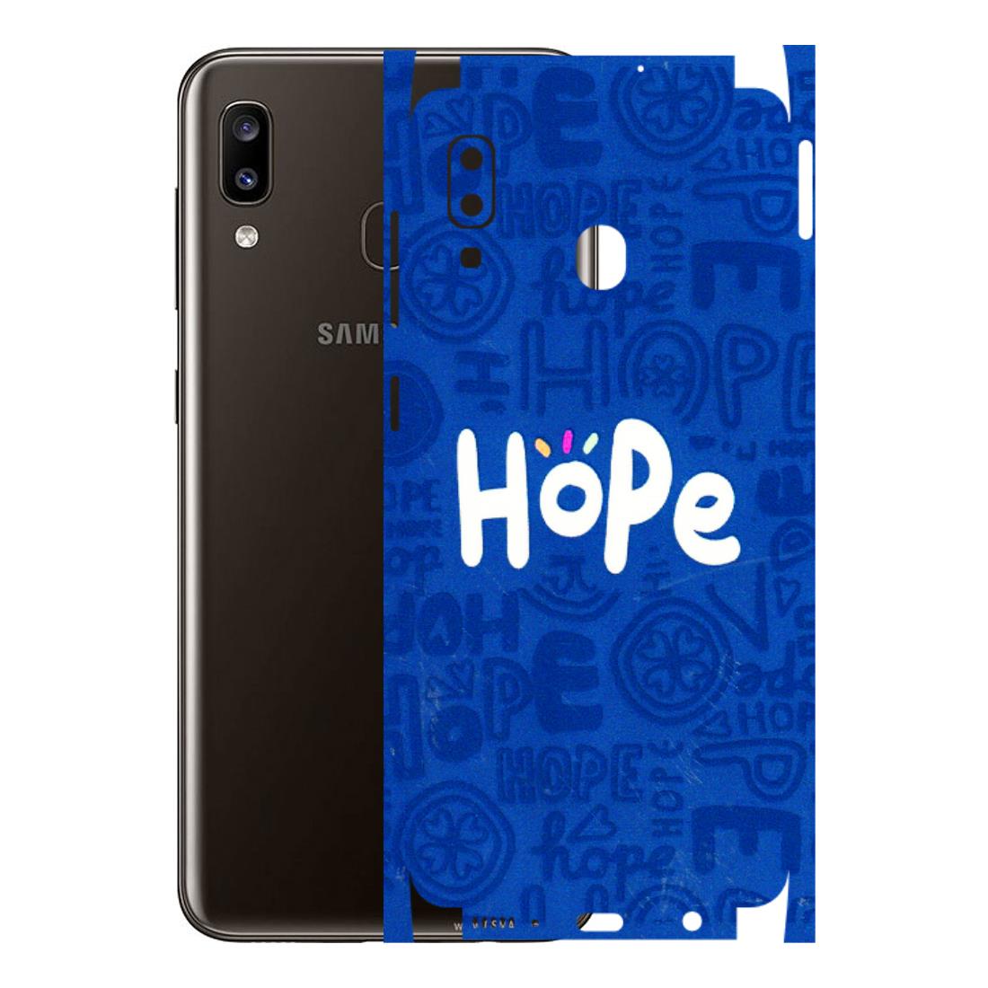 Samsung A/S Series Phone Skins (All Models) - Hope Doodles Blue - 3D Embossed Finish (L-43) Samsung Galaxy A20