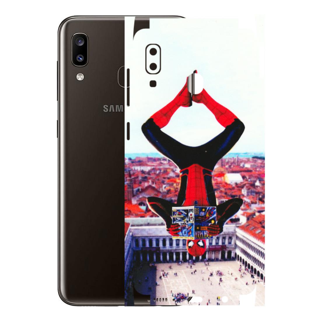 Samsung A/S Series Phone Skins (All Models) - Spiderman Hanging - 3D Embossed Finish (L-53) Samsung Galaxy A20