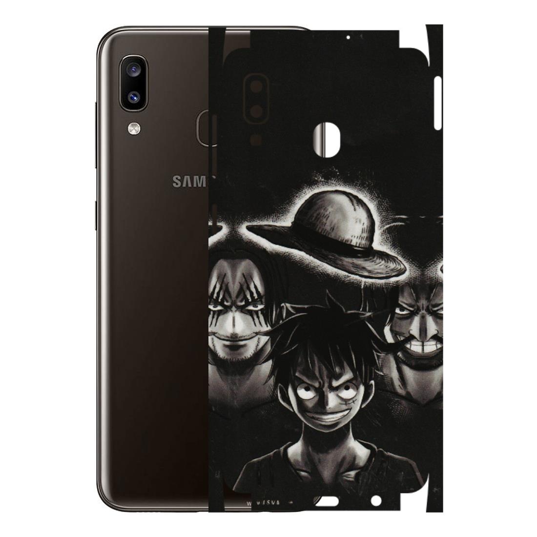 Samsung A/S Series Phone Skins (All Models) - Black Luffy Hat - 3D Embossed Finish (L-57) Samsung Galaxy A20