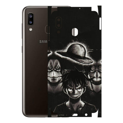 Samsung A/S Series Phone Skins (All Models) - Black Luffy Hat - 3D Embossed Finish (L-57) Samsung Galaxy A20