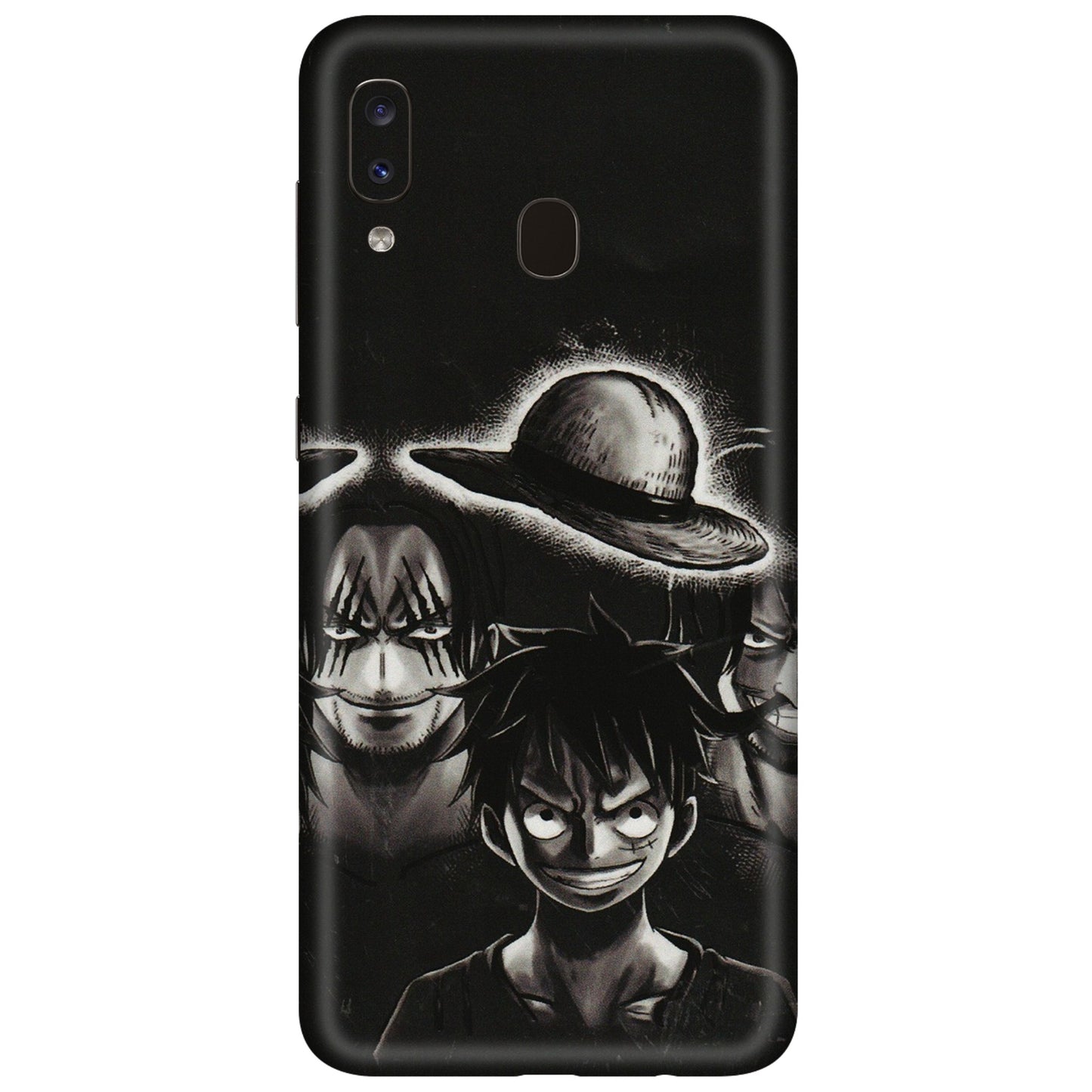 Samsung A/S Series Phone Skins (All Models) - Black Luffy Hat - 3D Embossed Finish (L-57) Samsung Galaxy A20