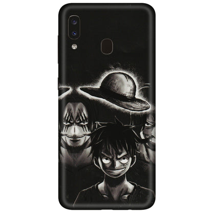 Samsung A/S Series Phone Skins (All Models) - Black Luffy Hat - 3D Embossed Finish (L-57) Samsung Galaxy A20