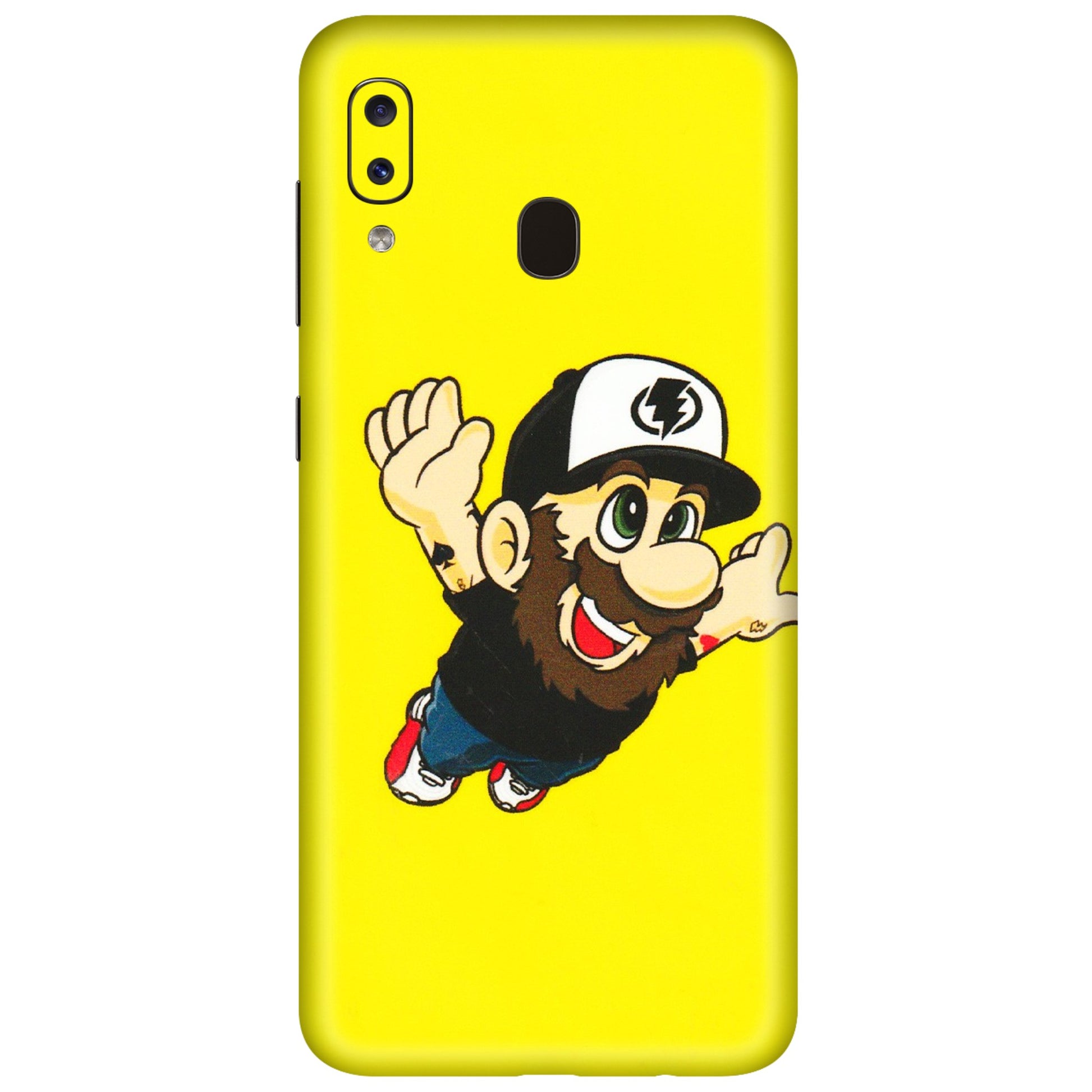 Samsung A/S Series Phone Skins (All Models) - Flying Beardo - 3D Embossed Finish (L-60) Samsung Galaxy A20