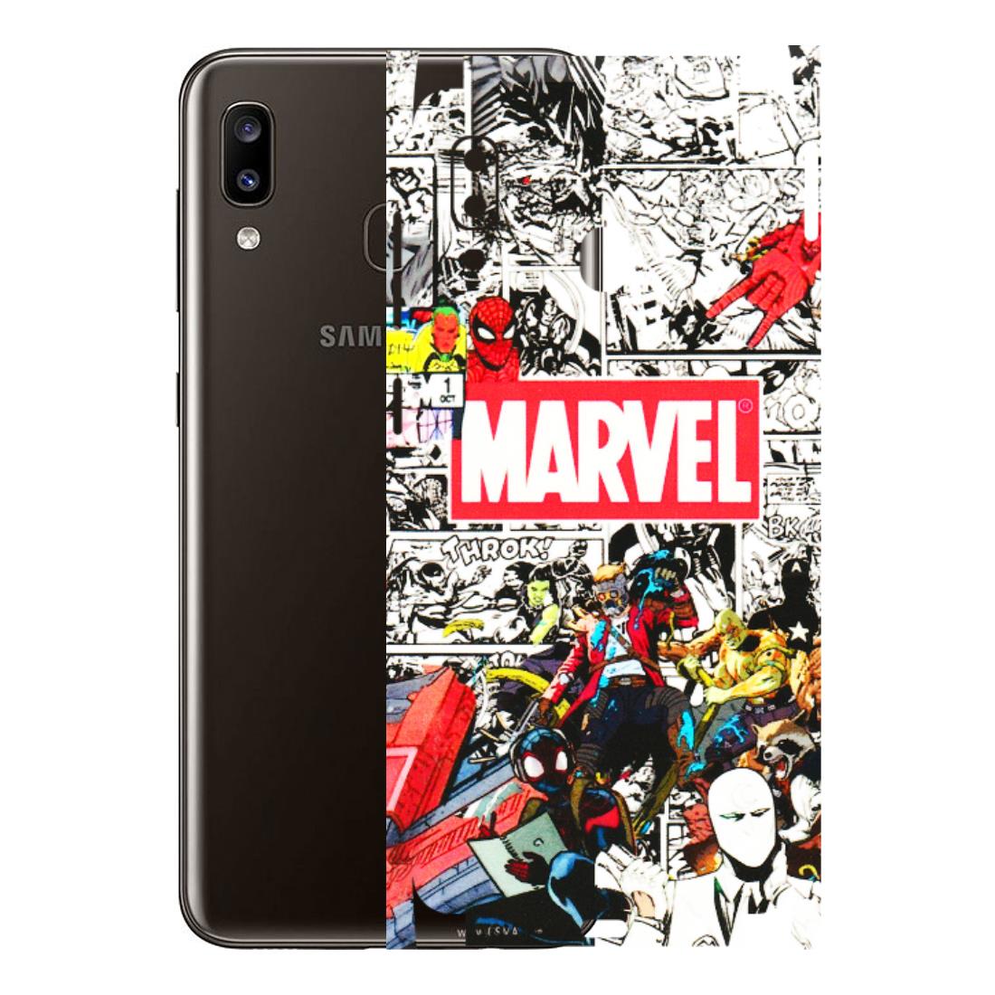 Samsung A/S Series Phone Skins (All Models) - Marvel Colorful Comic - 3D Embossed Finish (L-64) Samsung Galaxy A20