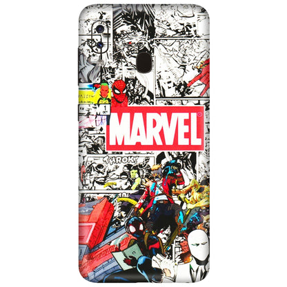 Samsung A/S Series Phone Skins (All Models) - Marvel Colorful Comic - 3D Embossed Finish (L-64) Samsung Galaxy A20