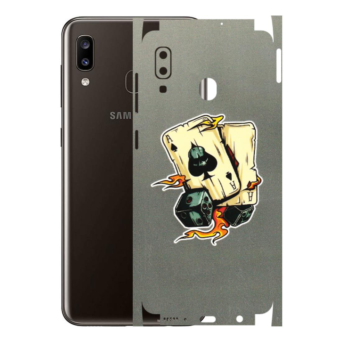 Samsung A/S Series Phone Skins (All Models) - Grey Cards Of Ace - 3D Embossed Finish (L-77) Samsung Galaxy A20