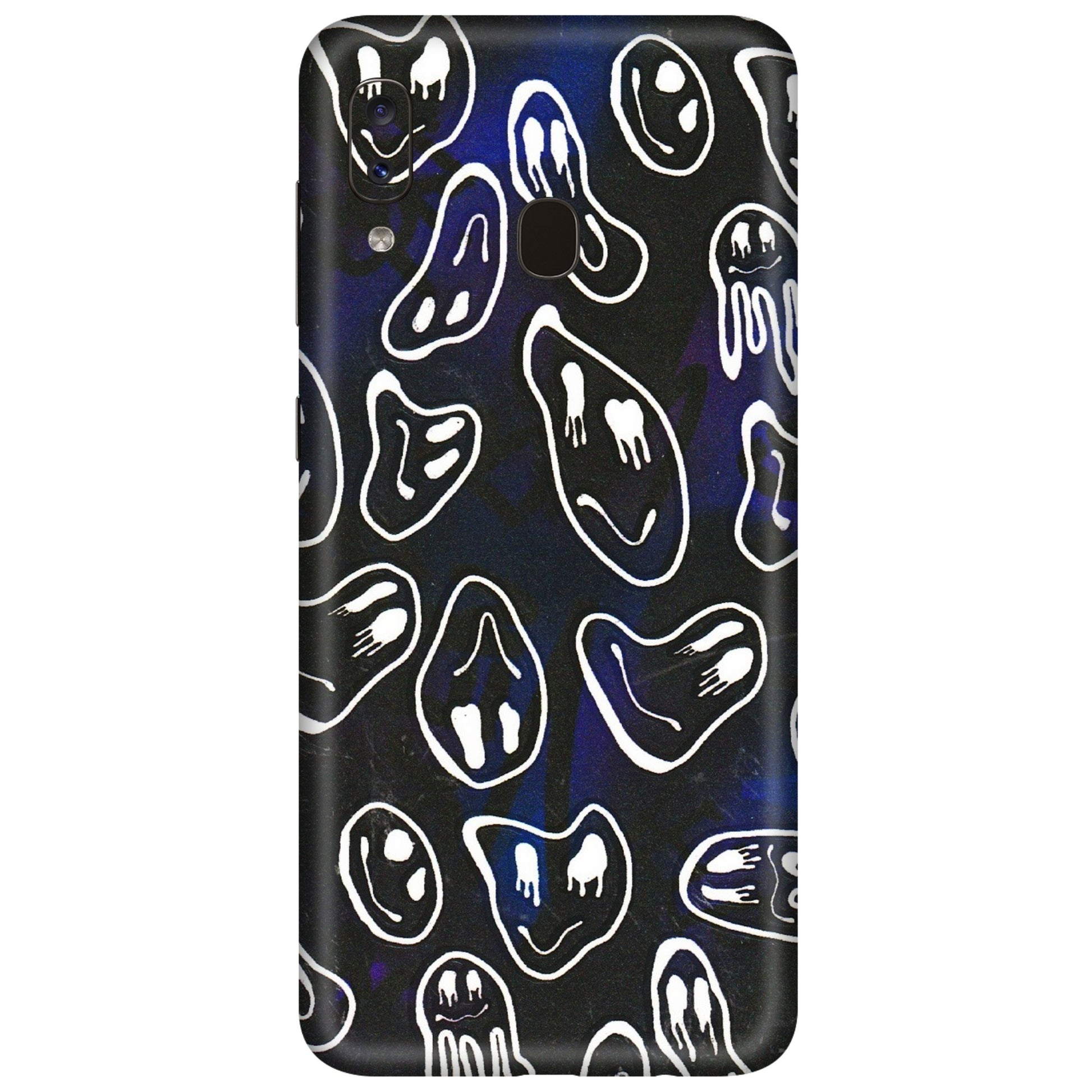 Samsung A/S Series Phone Skins (All Models) - Distorted Smileys - 3D Embossed Finish (L-92) Samsung Galaxy A20