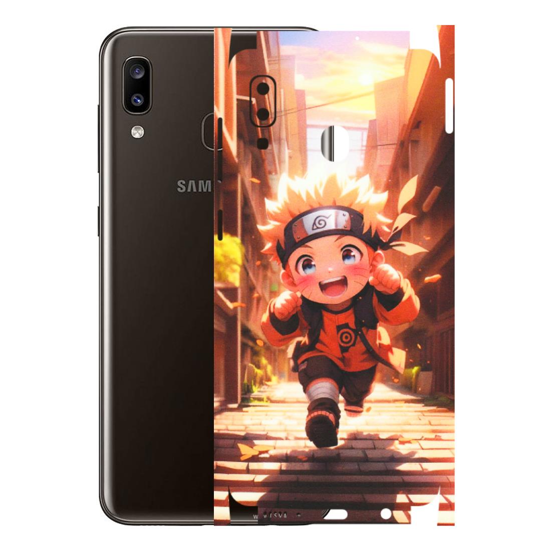 Samsung A/S Series Phone Skins (All Models) - Naruto Cute Toon Running - Matte Finish (M-04) Samsung Galaxy A20