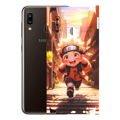 Samsung A/S Series Phone Skins (All Models) - Naruto Cute Toon Running - Matte Finish (M-04) Samsung Galaxy A20