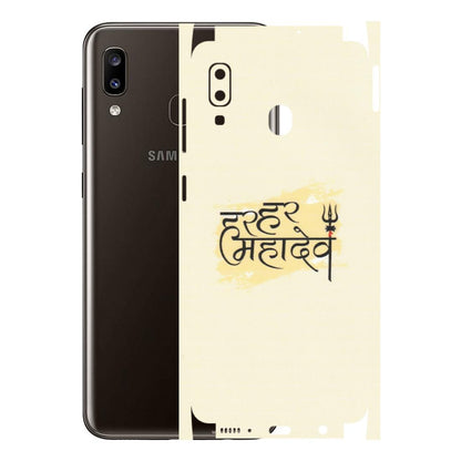 Samsung A/S Series Phone Skins (All Models) - Har Har Mahadev - Matte Finish (M-10) Samsung Galaxy A20
