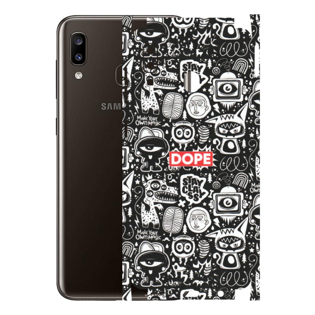 Samsung A/S Series Phone Skins (All Models) - Dope Stay Classy Black Doodles - Matte Finish (M-126) Samsung Galaxy A20