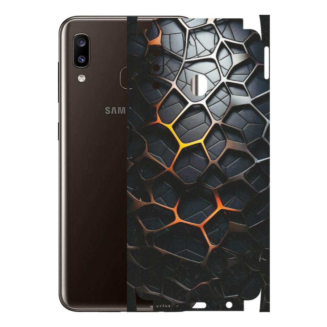 Samsung A/S Series Phone Skins (All Models) - New Abstract Graphite Tiles - Matte Finish (M-130) Samsung Galaxy A20