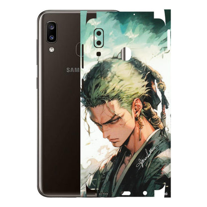 Samsung A/S Series Phone Skins (All Models) - New Roronoa Zoro One Picece Anime - Matte Finish (M-140) Samsung Galaxy A20