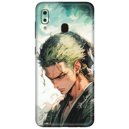 Samsung A/S Series Phone Skins (All Models) - New Roronoa Zoro One Picece Anime - Matte Finish (M-140) Samsung Galaxy A20