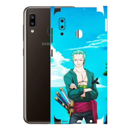 Samsung A/S Series Phone Skins (All Models) - Cool Swordman Zoro Anime - Matte Finish (M-143) Samsung Galaxy A20