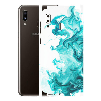 Samsung A/S Series Phone Skins (All Models) - Sky Blue Abstract Colour - Matte Finish (M-146) Samsung Galaxy A20