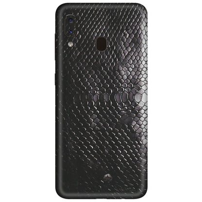 Samsung A/S Series Phone Skins (All Models) - Black Snack Leather - Matte Finish (M-147) Samsung Galaxy A20