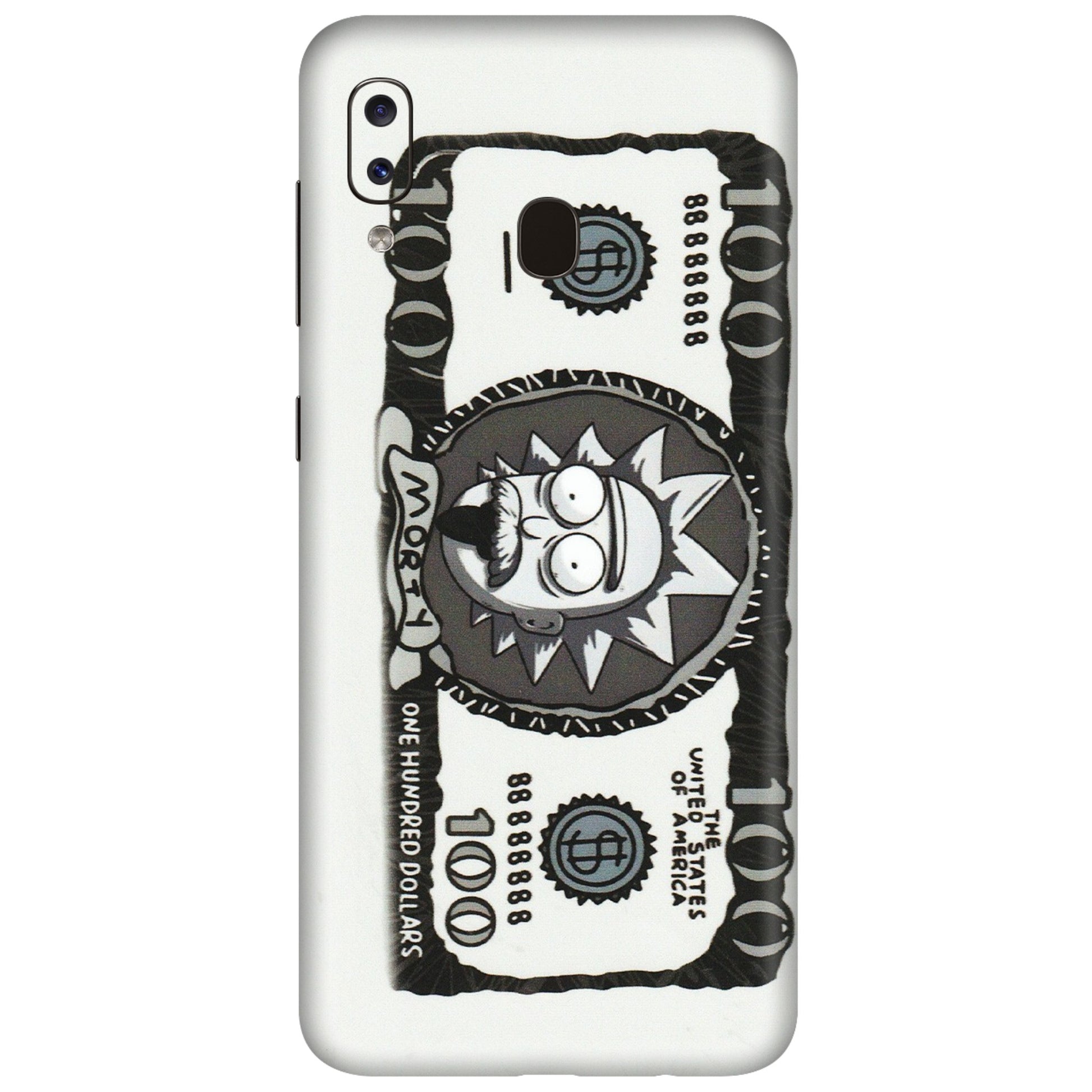 Samsung A/S Series Phone Skins (All Models) - Rick And Morty Hundred Dollar Anime - Matte Finish (M-161) Samsung Galaxy A20