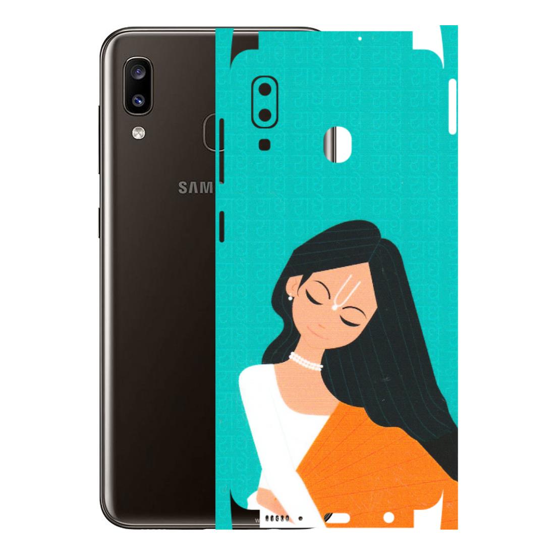 Samsung A/S Series Phone Skins (All Models) - Radhe Radhe With Hindu Symbol - Matte Finish (M-164) Samsung Galaxy A20