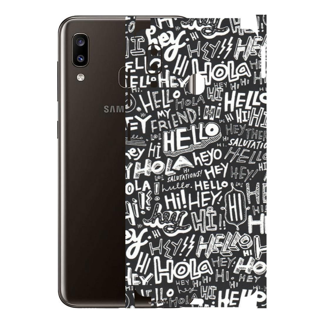 Samsung A/S Series Phone Skins (All Models) - Hi Hello Doodles - Matte Finish (M-25) Samsung Galaxy A20