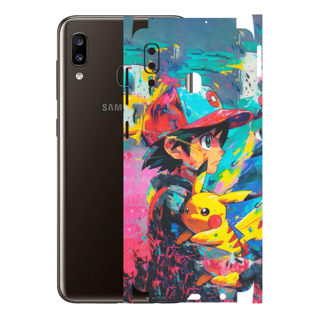 Samsung A/S Series Phone Skins (All Models) - Ash & Pikachu - Matte Finish (M-26) Samsung Galaxy A20