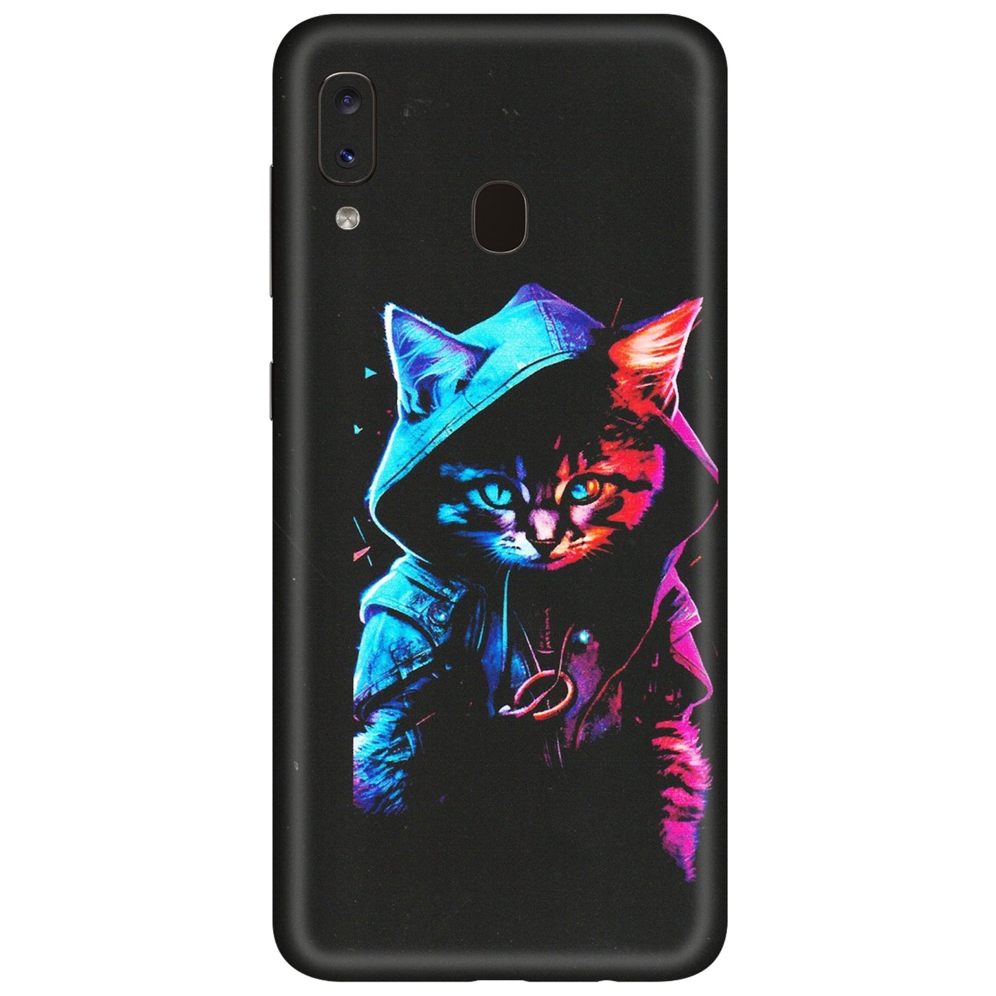 Samsung A/S Series Phone Skins (All Models) - Cyberpunk Cat - Matte Finish (M-45) Samsung Galaxy A20