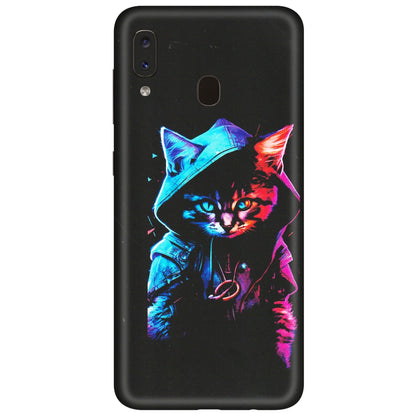 Samsung A/S Series Phone Skins (All Models) - Cyberpunk Cat - Matte Finish (M-45) Samsung Galaxy A20