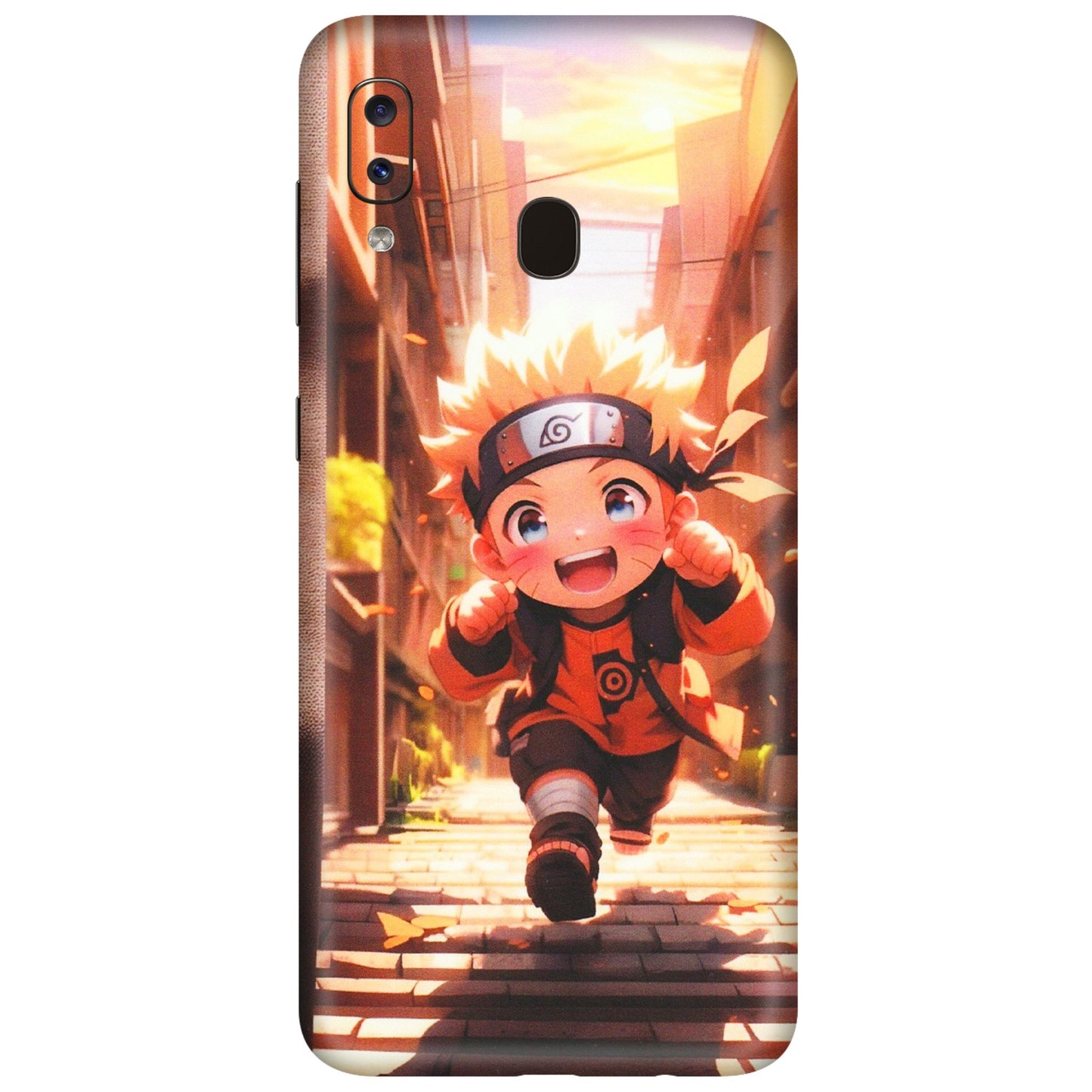 Samsung A/S Series Phone Skins (All Models) - Naruto Cute Toon Running - Matte Finish (M-04) Samsung Galaxy A20
