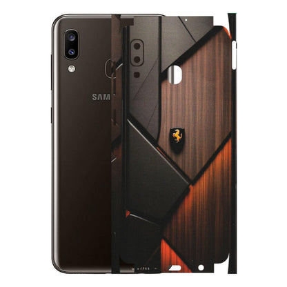 Samsung A/S Series Phone Skins (All Models) - Lambo Beauty Wood Pattern Sober - Matte Finish (M-51) Samsung Galaxy A20