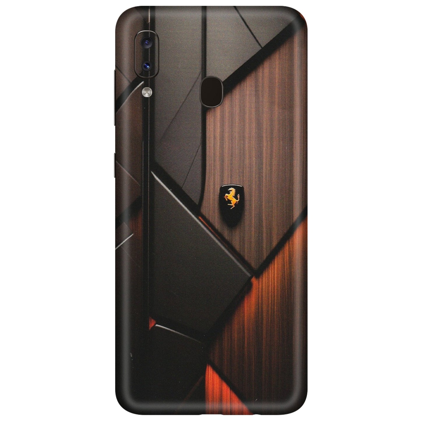 Samsung A/S Series Phone Skins (All Models) - Lambo Beauty Wood Pattern Sober - Matte Finish (M-51) Samsung Galaxy A20