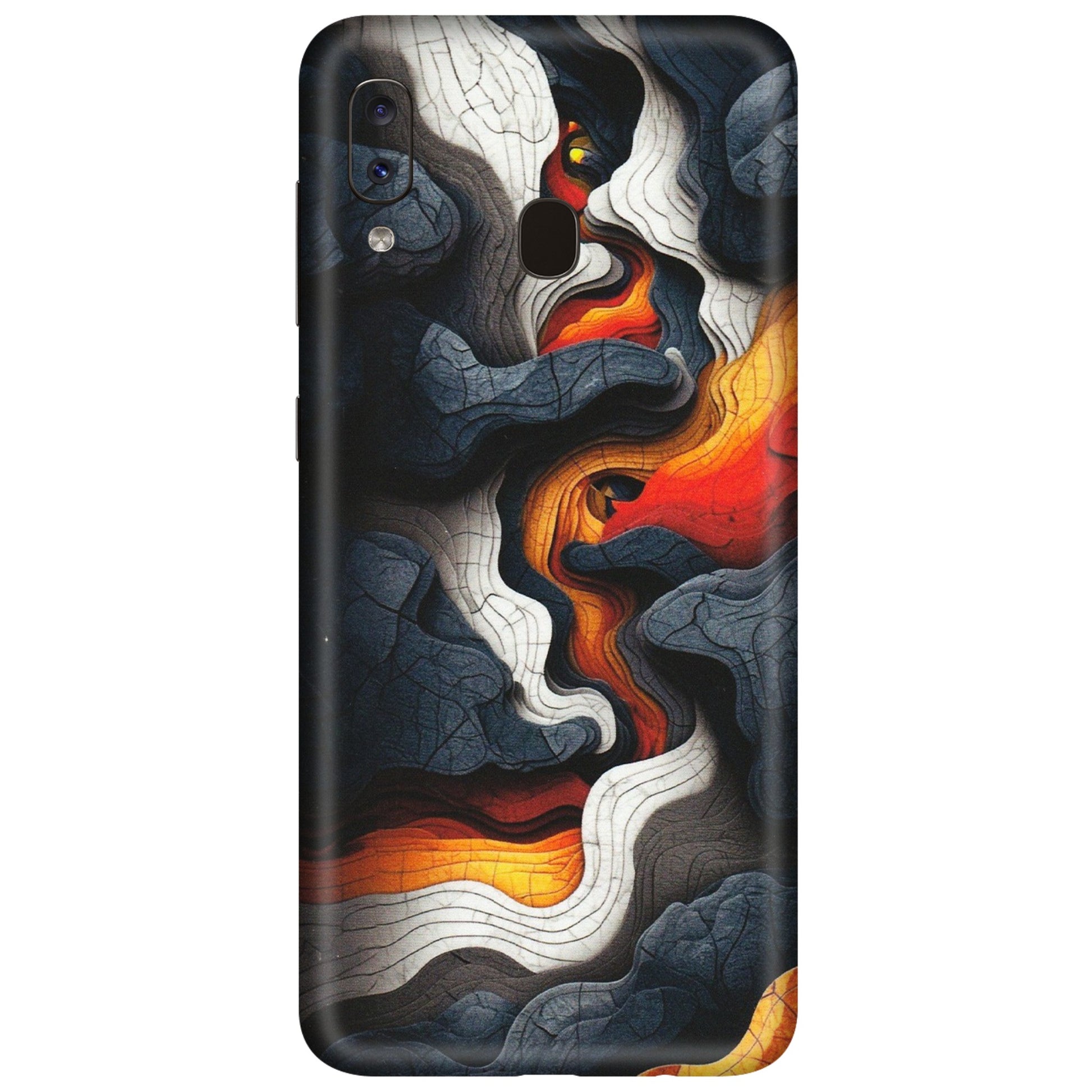 Samsung A/S Series Phone Skins (All Models) - Abstract Volcanic Layers - Matte Finish (M-52) Samsung Galaxy A20