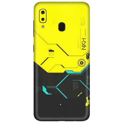 Samsung A/S Series Phone Skins (All Models) - Black Yellow Technica - Matte Finish (M-53) Samsung Galaxy A20