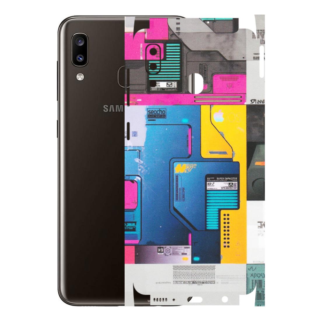 Samsung A/S Series Phone Skins (All Models) - Colourfull Motherboard Internals - Matte Finish (M-55) Samsung Galaxy A20