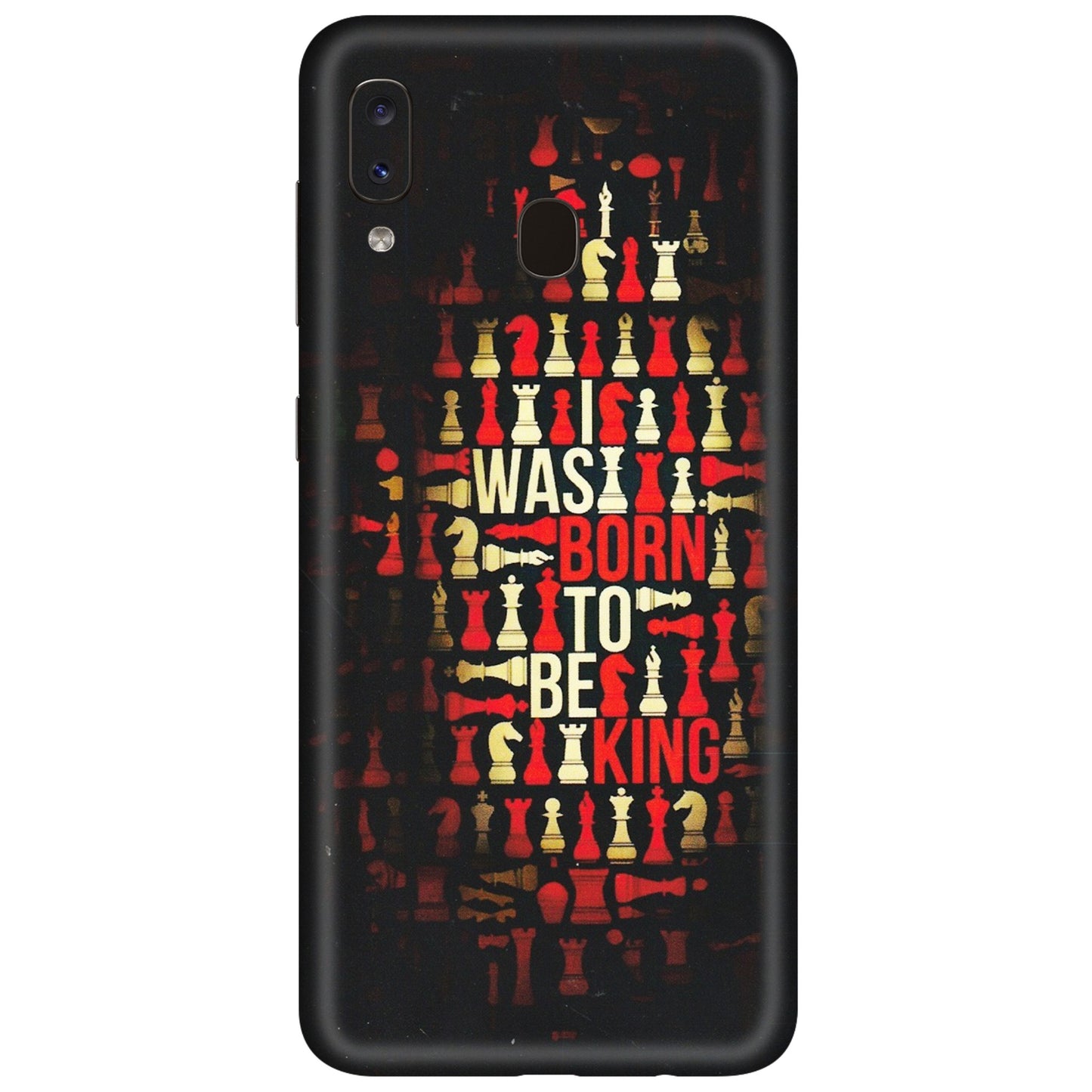 Samsung A/S Series Phone Skins (All Models) - Born To Be King - Matte Finish (M-73) Samsung Galaxy A20