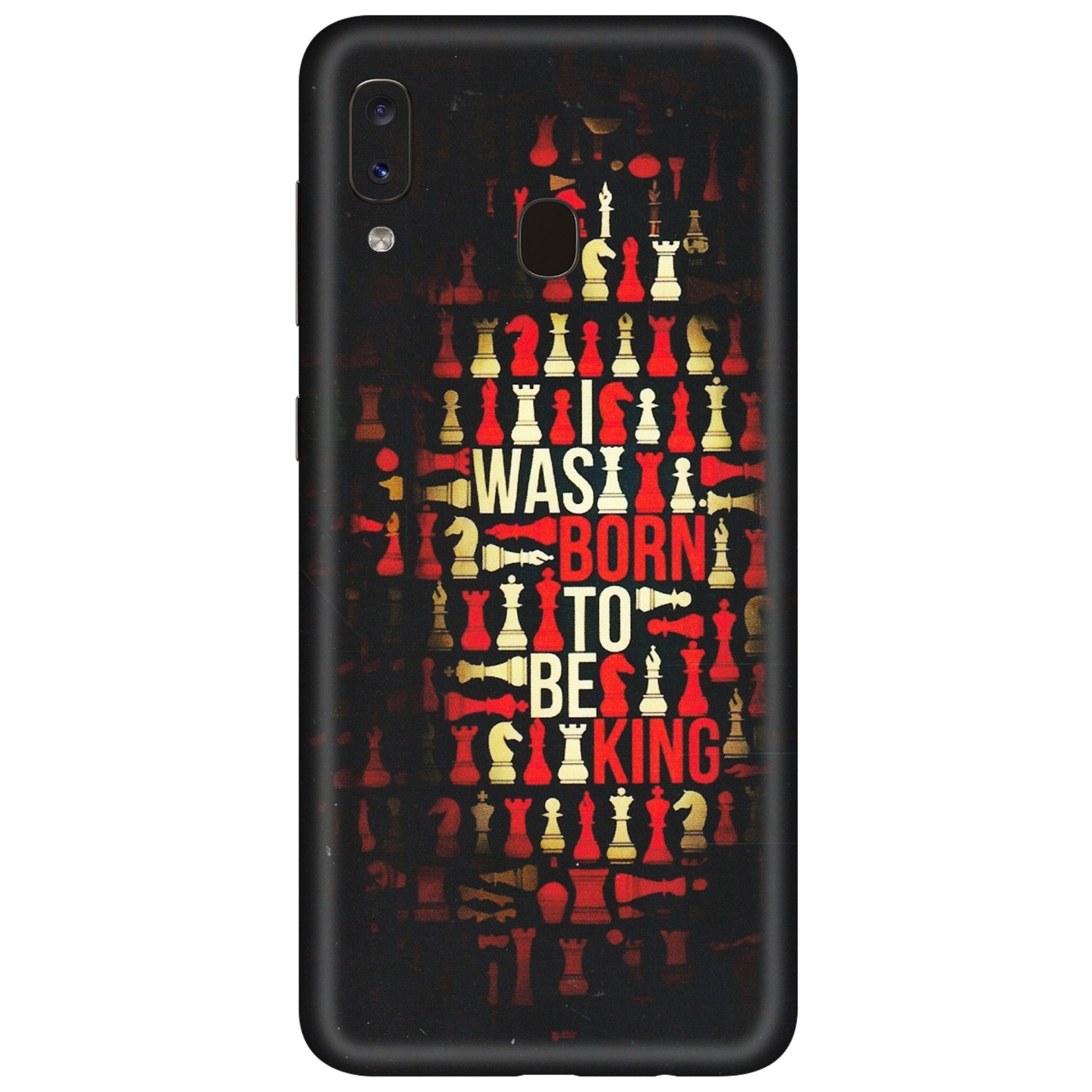 Samsung A/S Series Phone Skins (All Models) - Born To Be King - Matte Finish (M-73) Samsung Galaxy A20