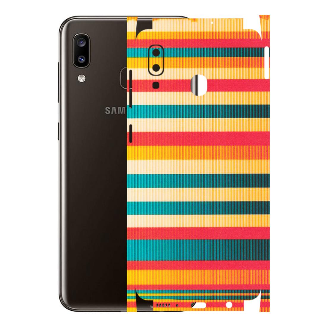 Samsung A/S Series Phone Skins (All Models) - Colourful Stripes Soothing Effect - Matte Finish (M-86) Samsung Galaxy A20
