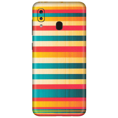 Samsung A/S Series Phone Skins (All Models) - Colourful Stripes Soothing Effect - Matte Finish (M-86) Samsung Galaxy A20