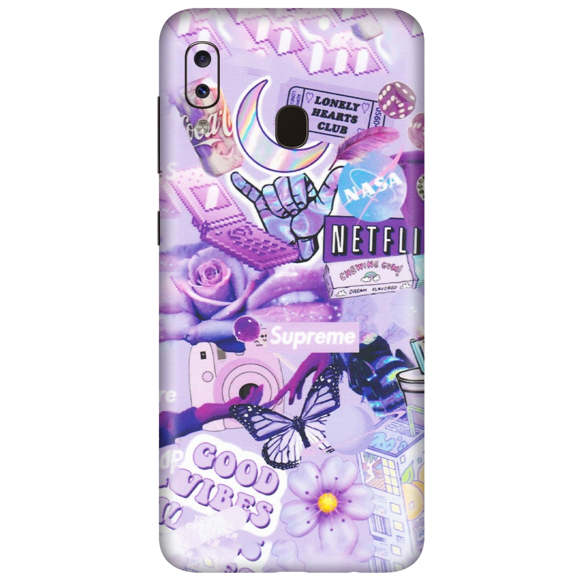 Samsung A/S Series Phone Skins (All Models) - Supreme Purple Magic - Matte Finish (M-88) Samsung Galaxy A20