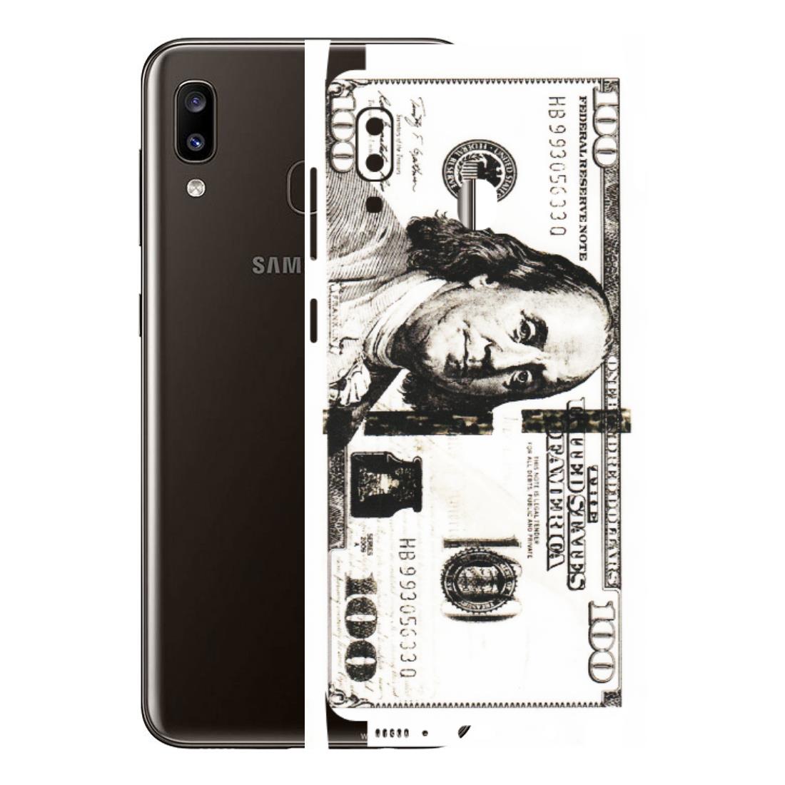 Samsung A/S Series Phone Skins (All Models) - 100 Dollar Currency - Transparent Finish (T-01) Samsung Galaxy A20