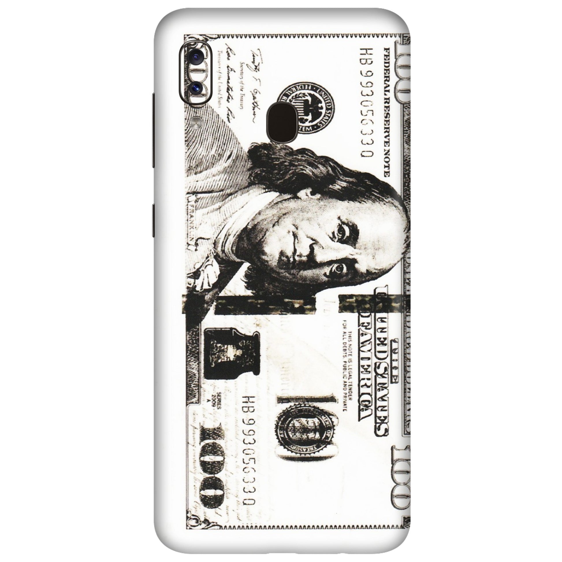 Samsung A/S Series Phone Skins (All Models) - 100 Dollar Currency - Transparent Finish (T-01) Samsung Galaxy A20