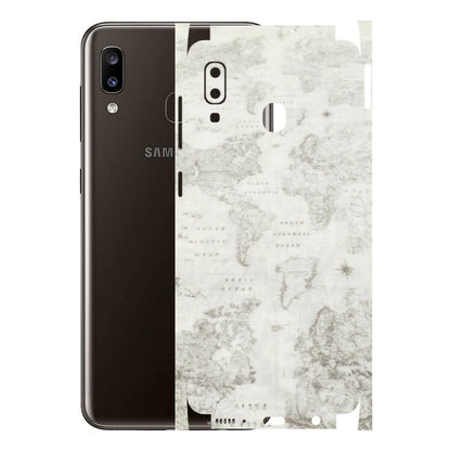 Samsung A/S Series Phone Skins (All Models) - World Travel Map - Transparent Finish (T-04) Samsung Galaxy A20
